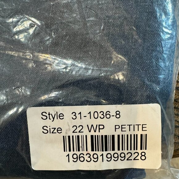 Woman Within Womens Blue Denim Jeans Pull On High Rise Bootcut Size 22WP NEW - Picture 15 of 15